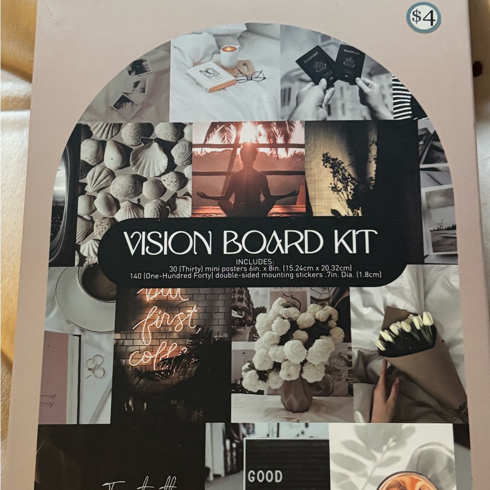 Creative Vision Board Set with Mini Posters and Stickers